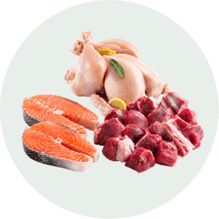 Chicken, Meat & Fish